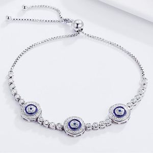 Woman Evil Eye Protection Bracelet Sterling Silver
